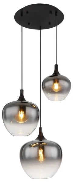Globo 15548-3H - Csillár zsinóron MAXY 3xE27/40W/230V fekete