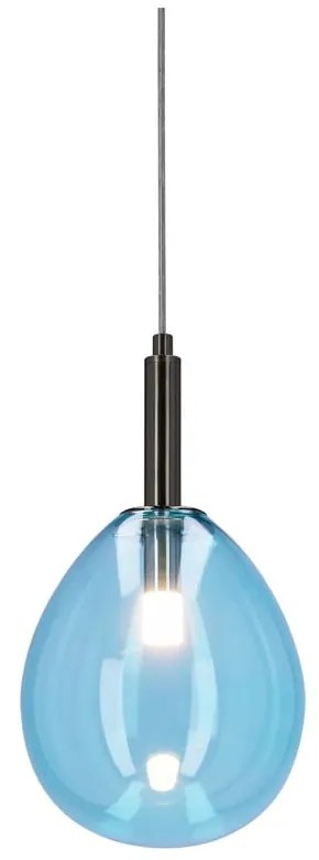 Kék LED függőlámpa üveg búrával Lukka – Candellux Lighting