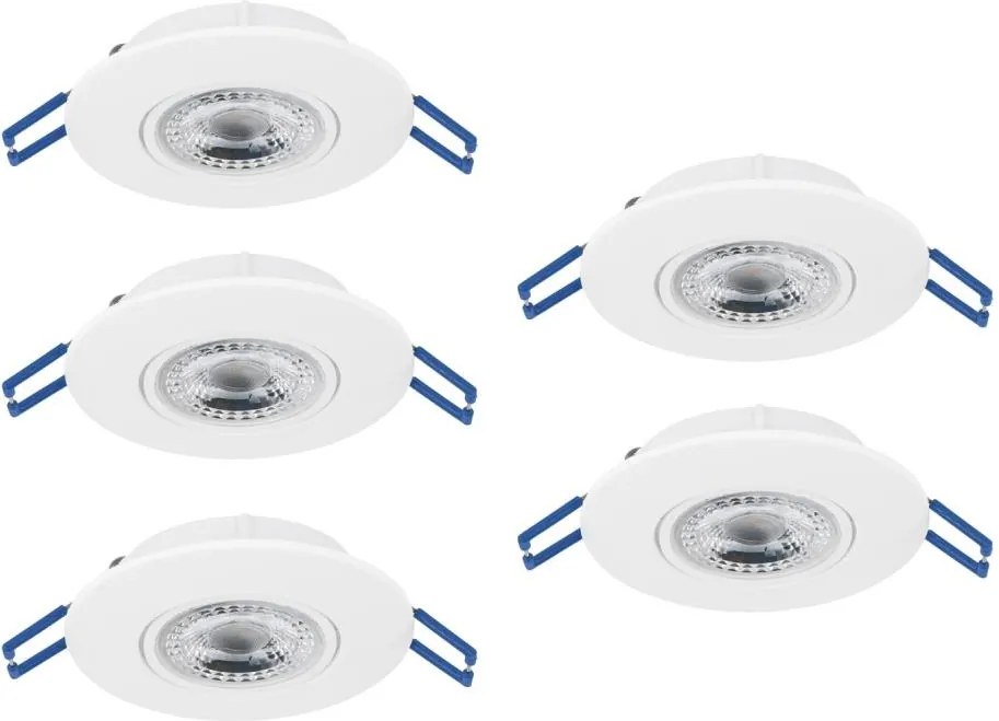 Eglo 300185 - 5 darabos LED beépíthető mennyezeti lámpa GEDREZ LED/4,9W/230V átm. 9 cm fehér