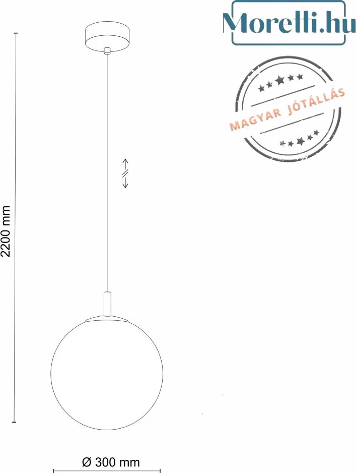 TK LIGHTING 4610 CADIX Egyágú Függesztett Lámpa Üveg G9 IP20