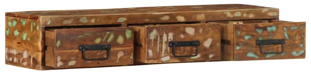 tömör újrahasznosított falra szerelhető TV-szekrény 100x30x19cm
