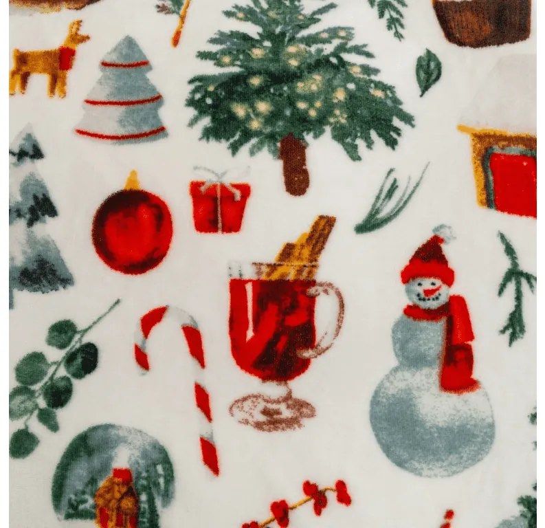 Mikroplüss ágyneműhuzat FESTIVE MAGIC fehér Ágyneműhuzat mérete: 80 x 80 cm | 135 x 200 cm