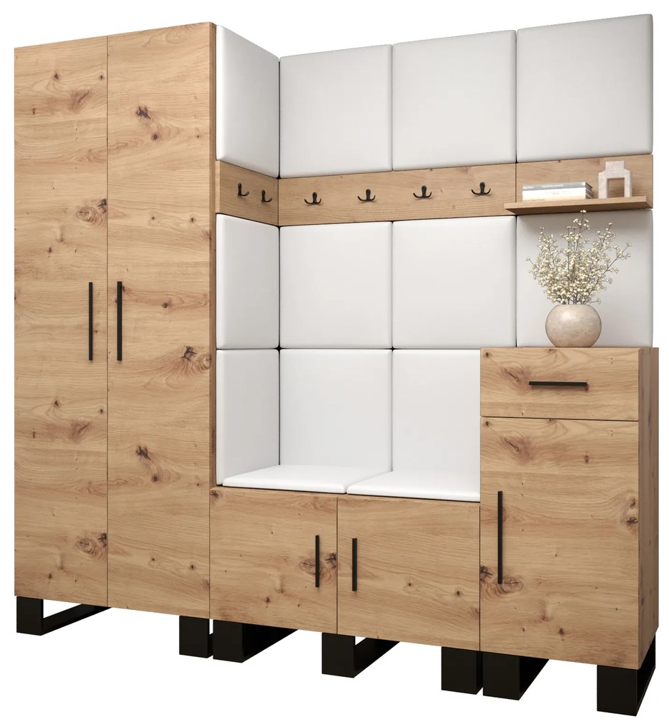 Előszobabútor Amanda 1 (artisan tölgy + fehér). 1085864
