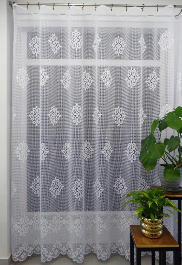 Mg Függöny jacquard 41021 Fehér 250cm magas pol 0,5m