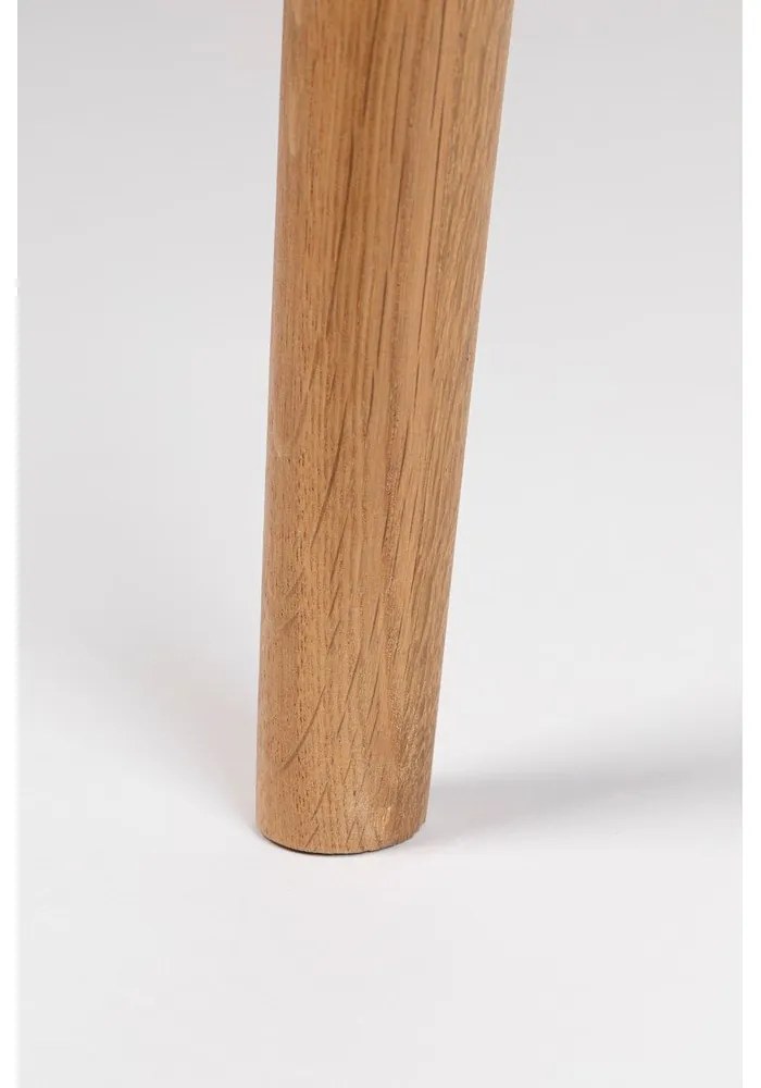 Kerek étkezőasztal tölgyfa dekoros asztallappal ø 120 cm Fabio – White Label