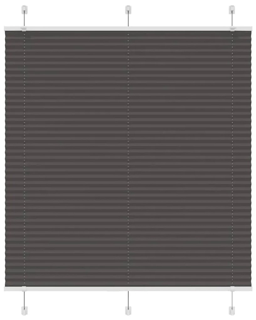 pliszírozott redőny fekete 115x150 cm szövetszélesség 114,4 cm