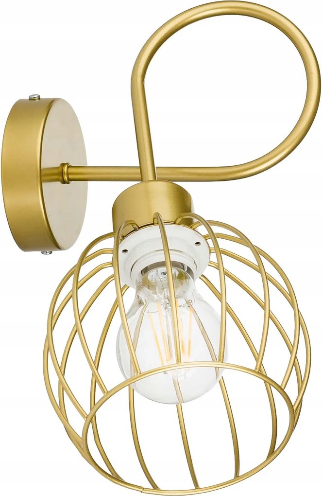 Fali Lámpa E27 csillár fix göndör loft drót gömb arany 1 x E27