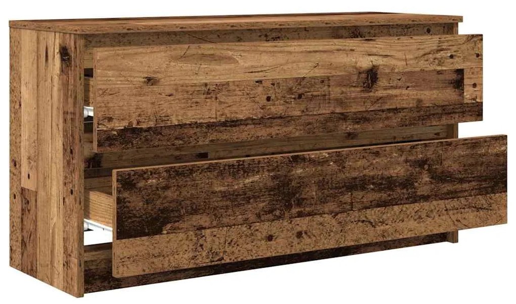 antik fa színű szerelt fa TV-szekrény 100x35x54 cm