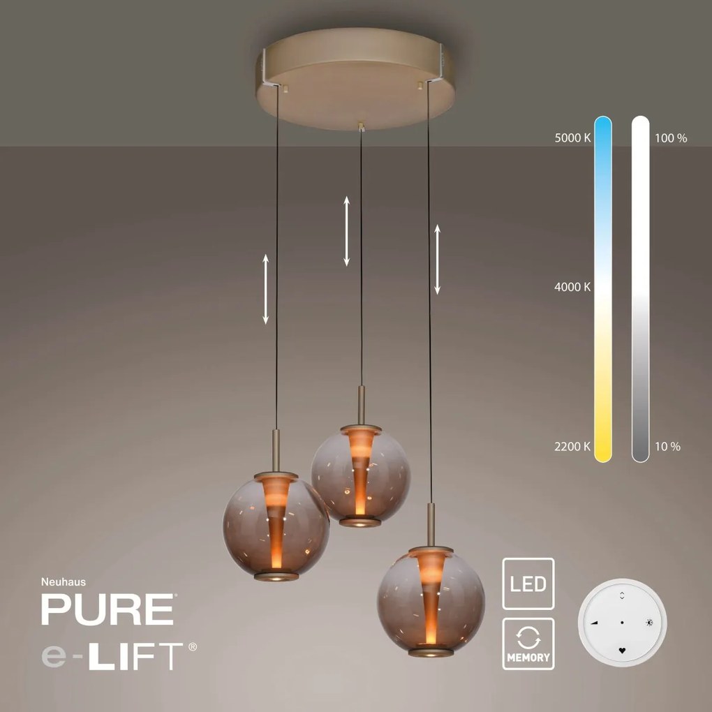 Paul Neuhaus modern függeszték pure e-infinity barna pln2222-97