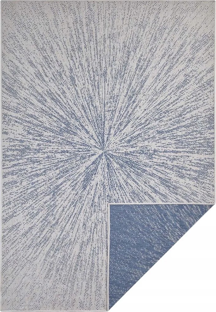 Kék kétoldalas szőnyeg, lapos 160x230cm