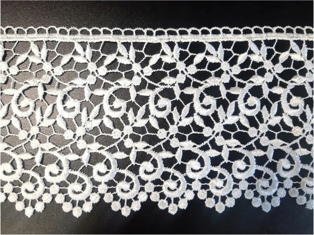 Gipsz Csipke Függönyökhöz És Asztalterítőkhöz 11cm Krémszínű