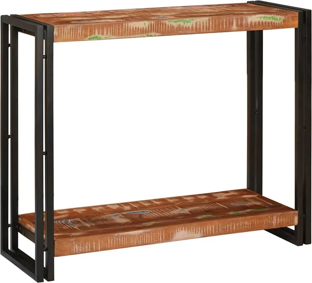 vidaXL Konzolasztal 90 x 33 x 75 cm Szilárd Újrahasznosított Fa