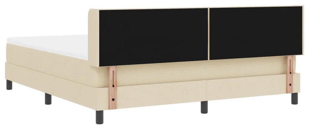 boxspringágy matraccal, krém színben, 180 x 200 cm, szövet