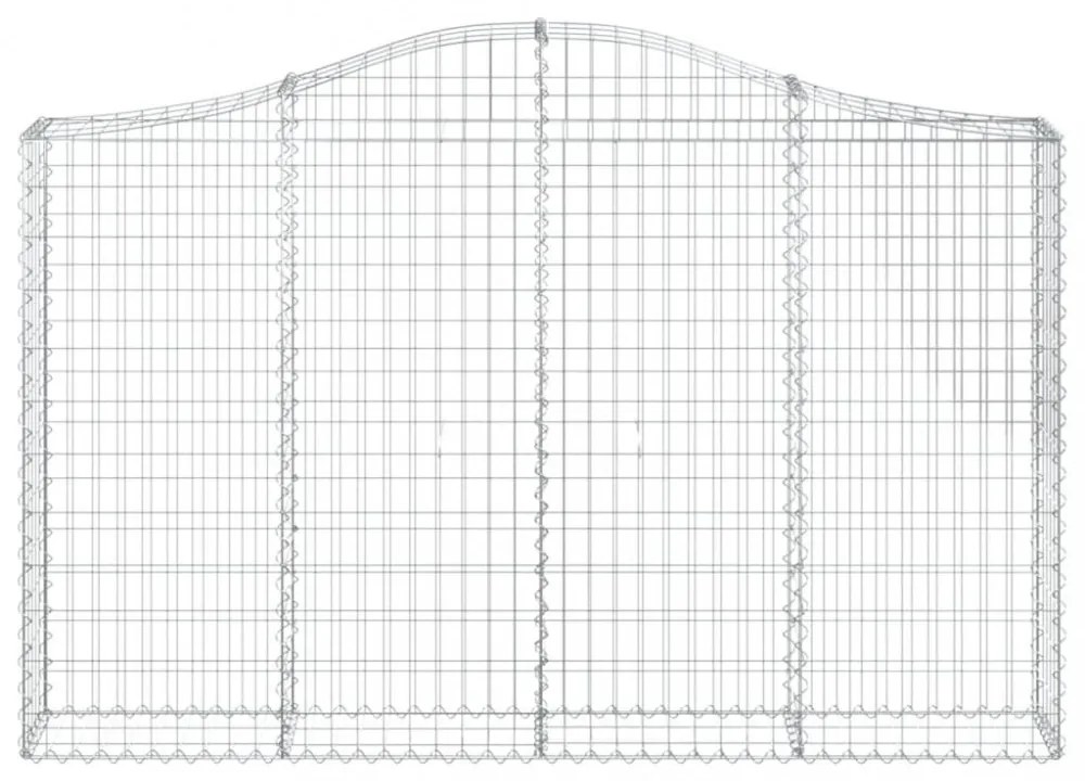 7 db íves horganyzott vas gabion kosár 200x30x120/140 cm