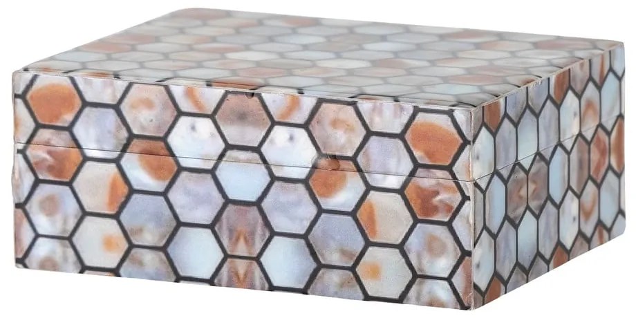 Dekoratív poligyanta tárolódoboz 13x10x5 cm Domino – Bloomingville
