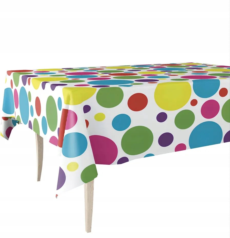 Cerata Vastag Abrosz Fehér Ceraty Színes Nagy Pöttyökkel 140x170