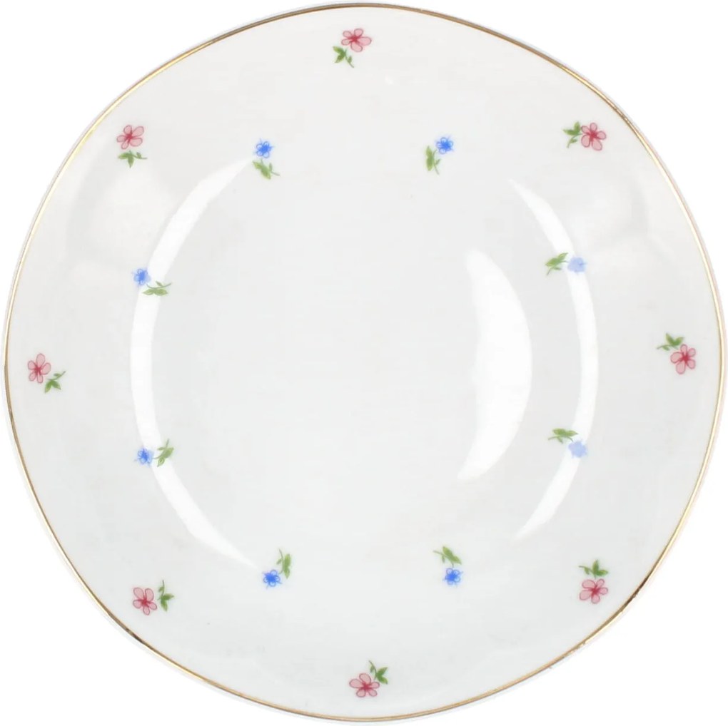 Lubiana Jastra Mély leveses tányér 21 cm 1 db Porcelán Arany Csík
