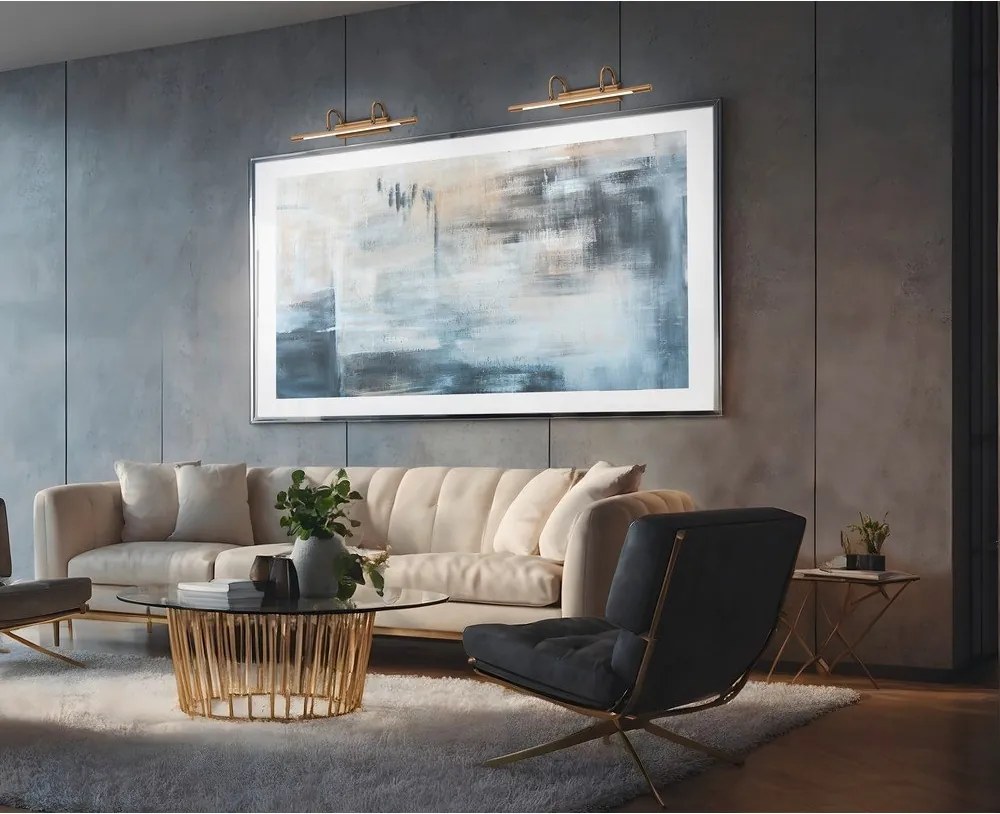 Sárgaréz színű LED fali lámpa Cuadro – Trio