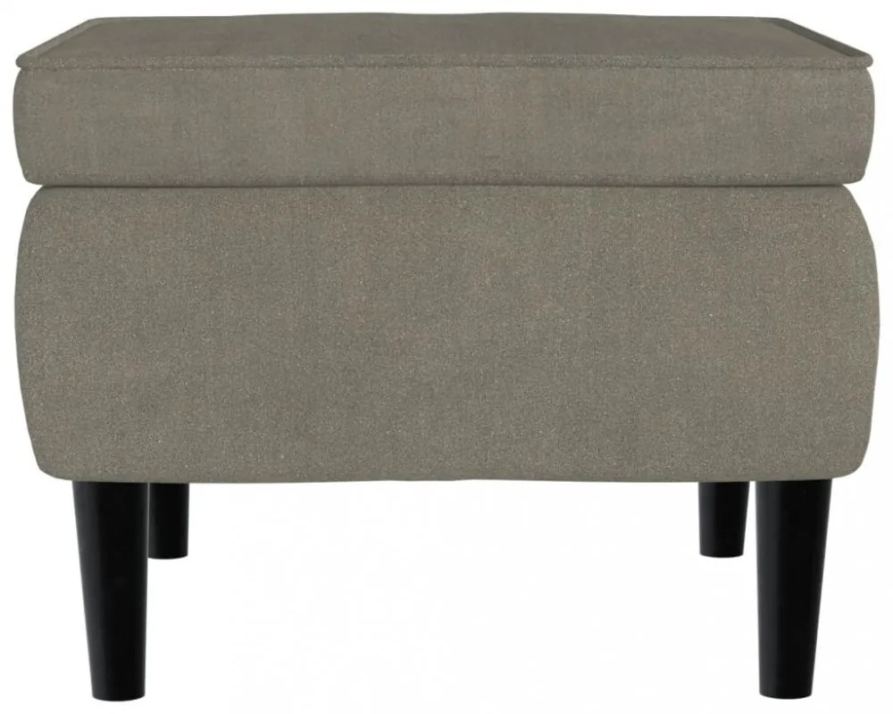 világosszürke bársony zsámoly falábakkal