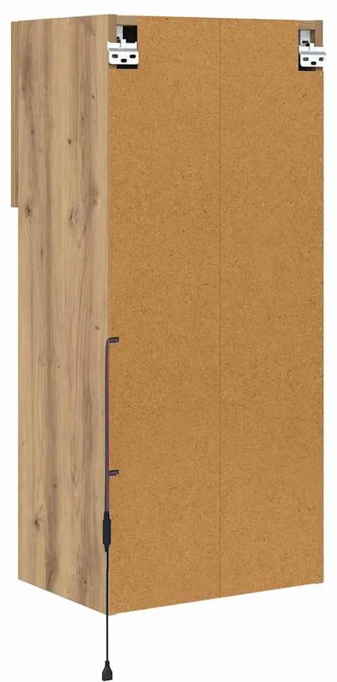 vidaXL Fali TV szekrények 2 pcs Artisan tölgy 40,5 x 30 x 90 cm