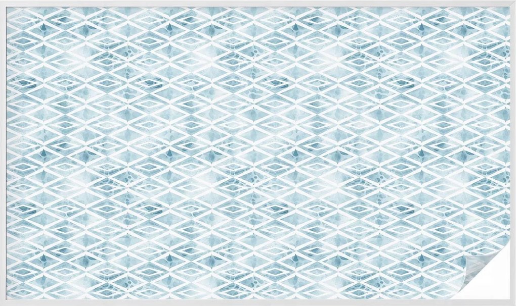 Öntapadós ablakfólia adatvédelemhez Kék rombuszok 200x116