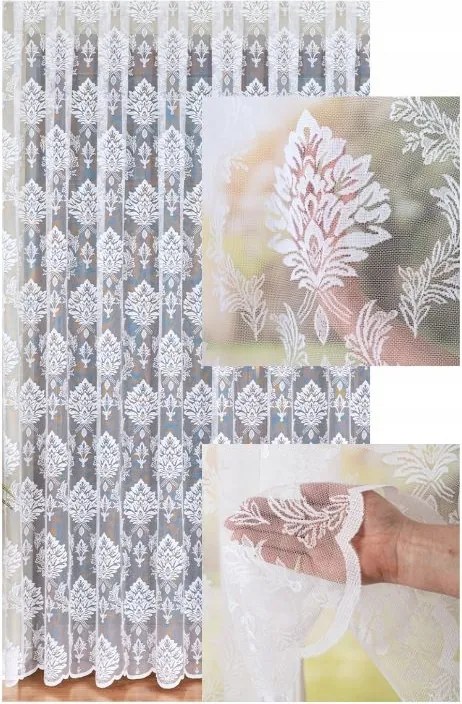 Jacquard Függöny Nappali Divatos Sűrű Fehér Béka Szalaggal Alagút Sz. 320x200