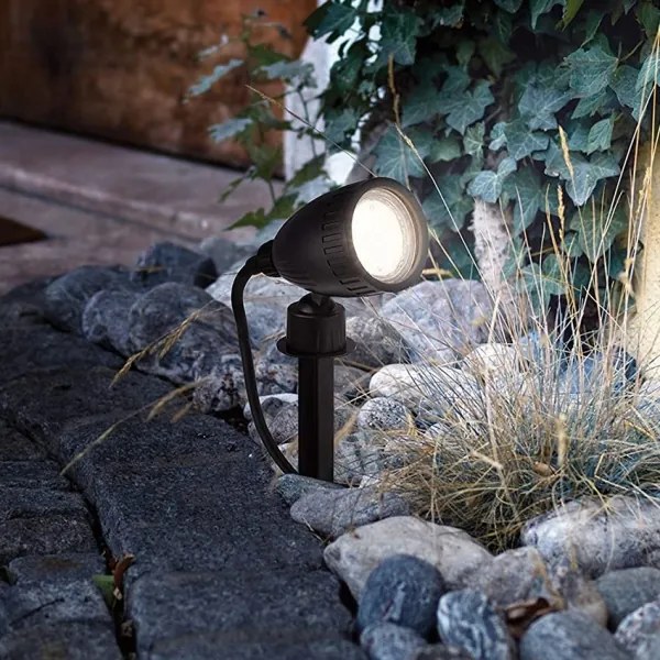 Eglo 31028 - SZETT 3x RGBW LED kültéri lámpatest NEMA-C 1xGU10/5W/230V IP44 fekete + távirányító