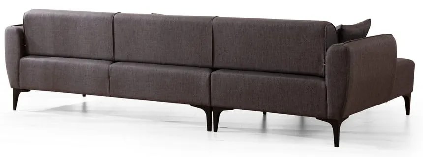 Belissimo sötétszürke sarokkanapé, bal oldali – Balcab Home