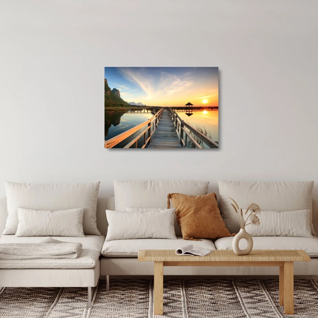 Kép egy gyaloghídról (üvegen) (70x50 cm)