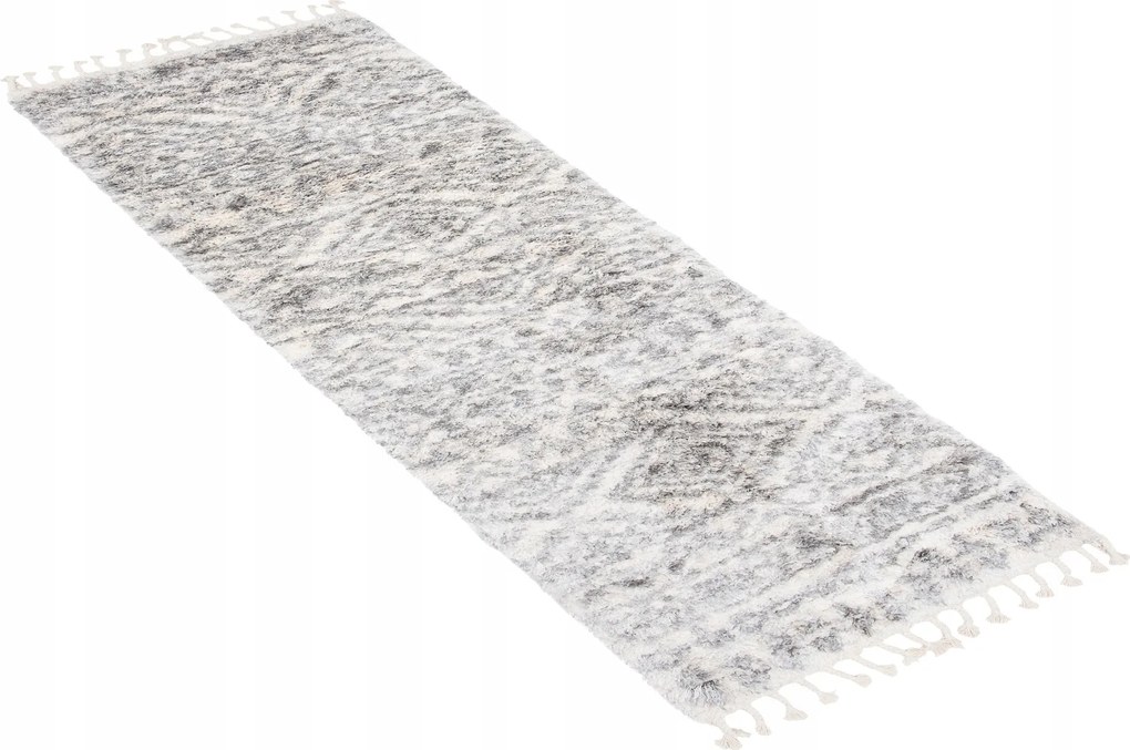 Járdaszőnyeg Shaggy Aztec 70x250 Boho rojtos w27