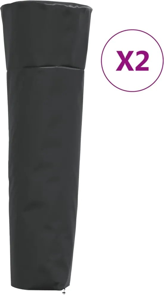 vidaXL 2 db 420D oxford-szövet piramis alakú fűtőhuzat 86x47x241 cm