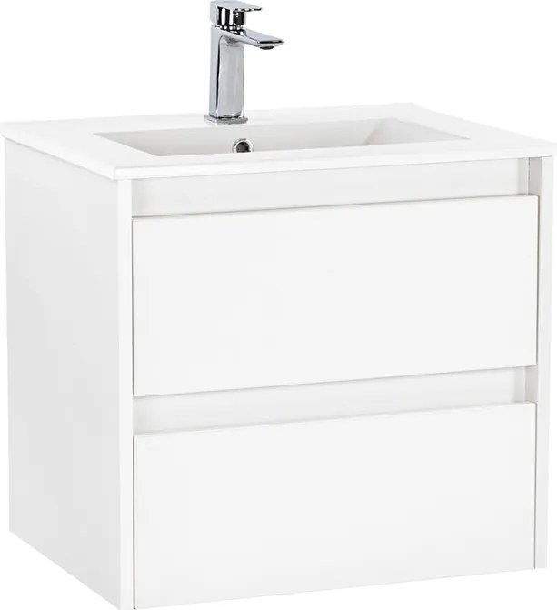 Porto 60 alsó fürdőszoba bútor mosdóval fehér színben