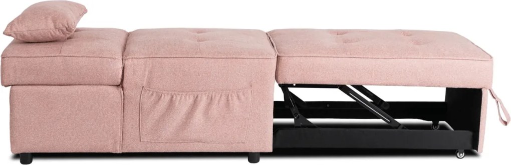 Dönthető, alvófunkciós fotel iberis 67 cm rózsaszín, fotel