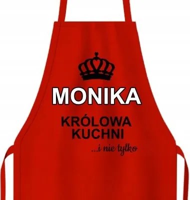 Piros Konyhai Kötény Személyre szabott Ajándék Konyhakirálynő Érdekes Wz