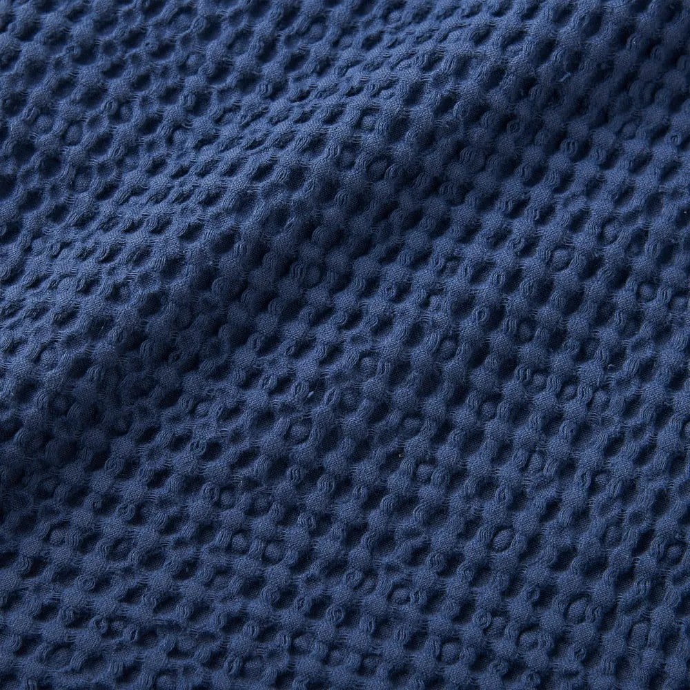 Sötétkék pamut takaró 150x200 cm Jaipur Chunky Waffle – Pineapple Elephant