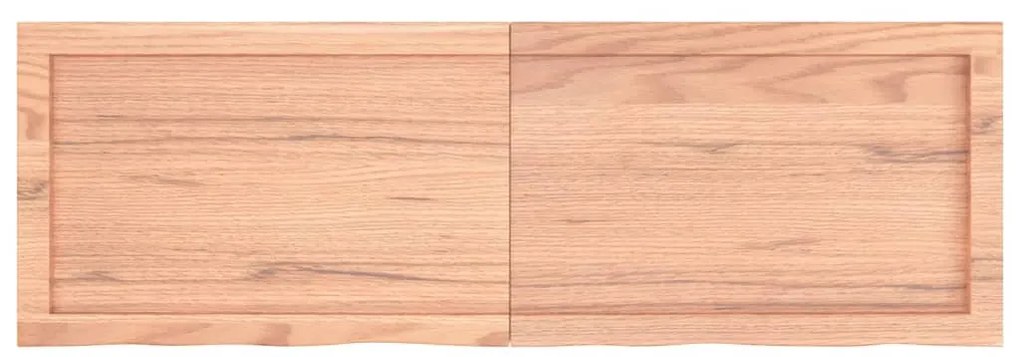 világosbarna kezelt tömör tölgyfa asztallap 120x40x(2-6) cm