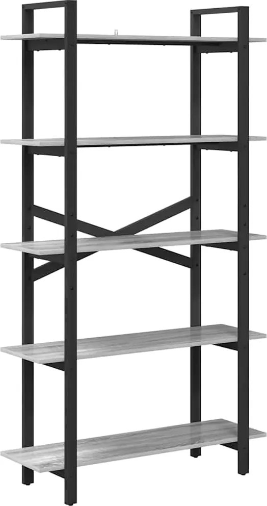 vidaXL Könyvespolc Szürke Sonoma 100 x 33,5 x 178 cm Faanyag