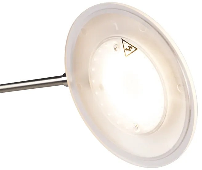 Acél állólámpa olvasókarral, LED-del és USB-porttal - Sevilla