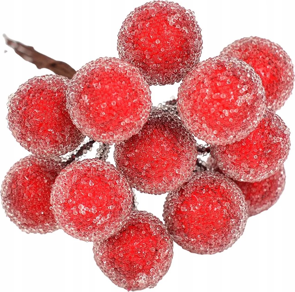 Alma csiszolt 20mm piros drót nád csokor 72db