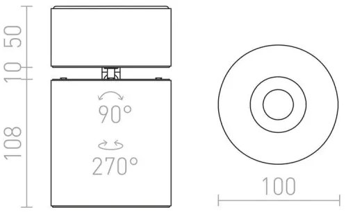 RED - Design Rendl - R12840 - LED Spotlámpa CONDU LED/20W/230V fekete