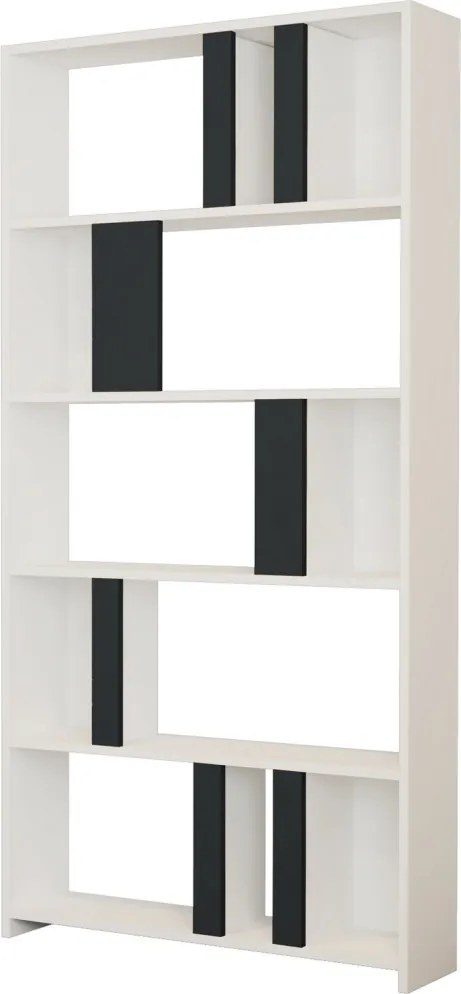 Lima könyvespolc, fehér-antracit, 90 cm