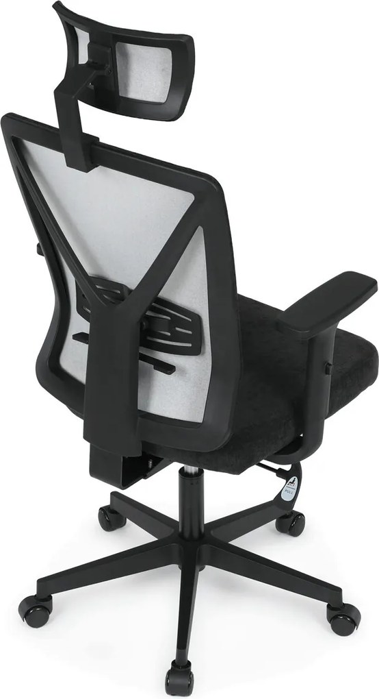 KA-W3137 fekete szövet irodai szék hinta mechanizmussal