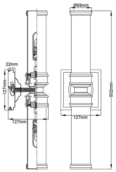 Elstead FE-PAYNE2-BATH -LED Fürdőszobai fali lámpa PAYNE 2xG9/3W/230V IP44