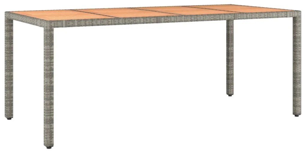 9 részes szürke polyrattan kerti bisztrógarnitúra párnákkal