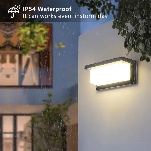 Brilagi -LED RGBW Kültéri fali lámpatest BRICKY 1xE27/9W/230V antracit IP54