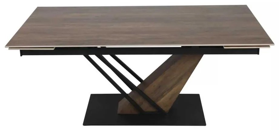 Michel II étkezőasztal 160 x 90 cm, tölgy / fekete