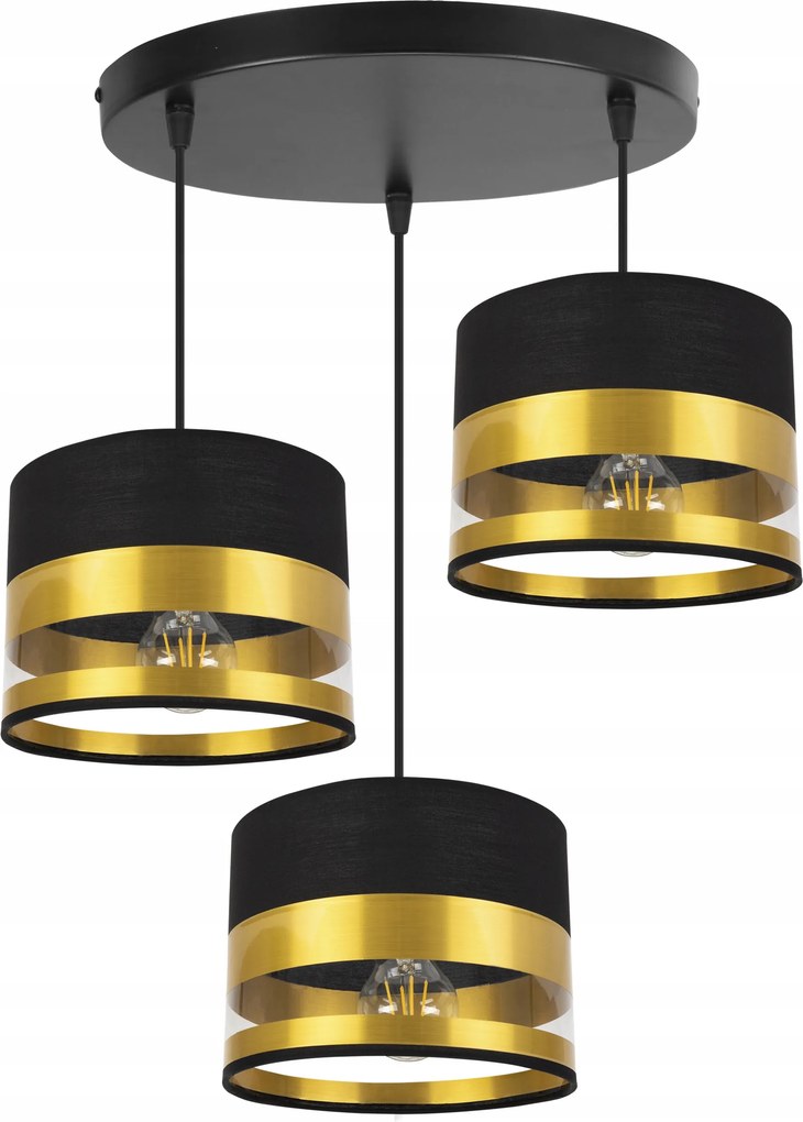 Mennyezeti Lámpa Lógó Csillár Hármas Arany Lámpabúra Loft Glamour