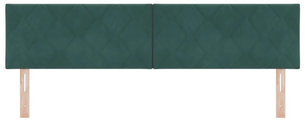 Fejtámla Gyémánt Blokk Design Sötét Zöld 180 cm Bársony