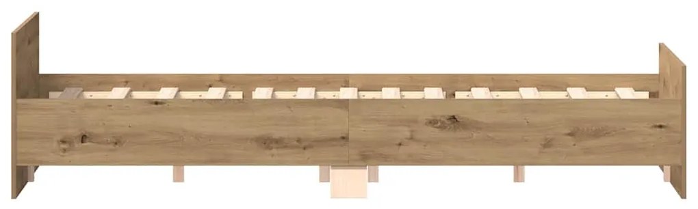 kézműves tölgy szerelt fa ágykeret matrac nélkül 150x200 cm