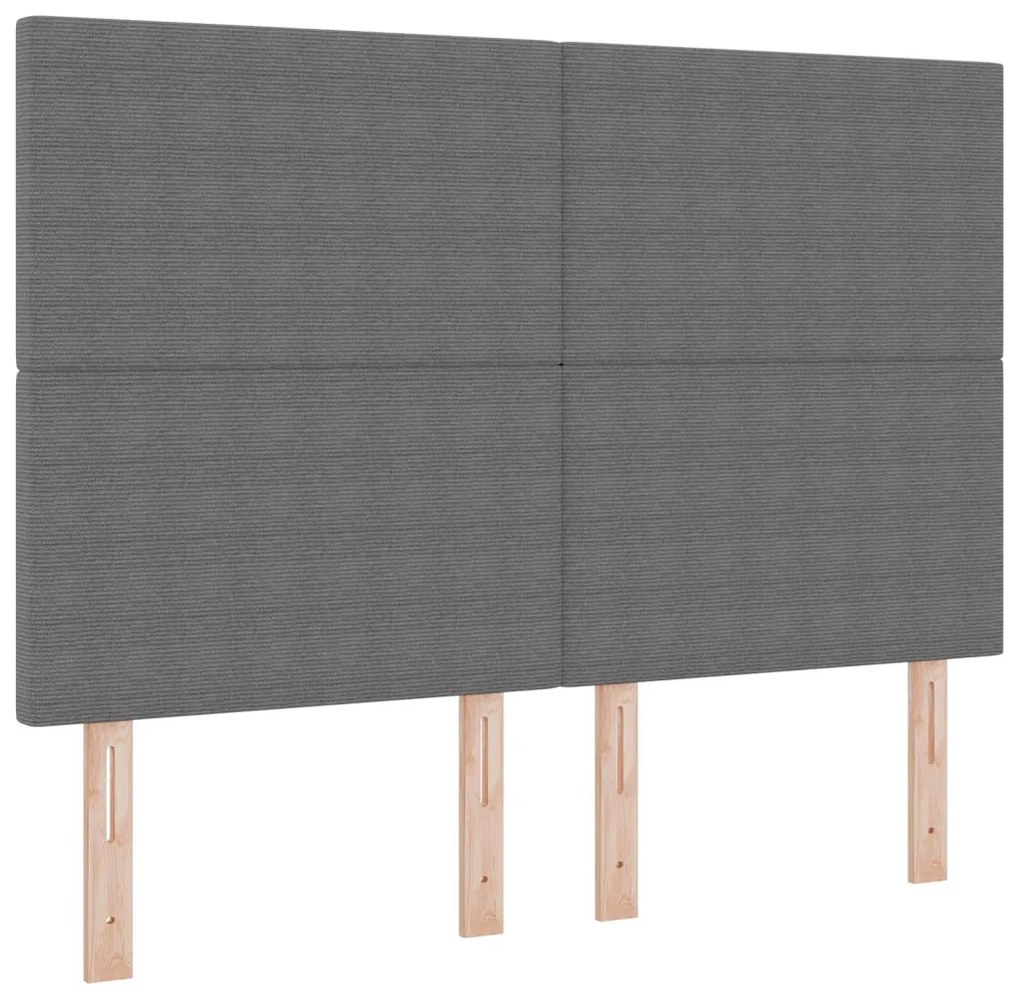 Box Spring Ágy Matraccal Világosszürke 160x200 cm Bársonyos Szövet